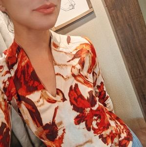 Carmen Marc Valvo Print Top